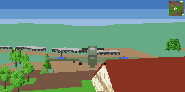 A plane on its bombing run