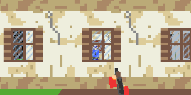 Looking into a house through its window